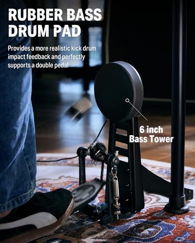 Donner DED-200 MAX Electronic Drum Set, Mesh Heads - Image 5