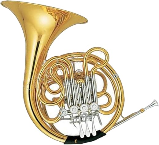 DZDZDZ Double Row Brass Lacquered French Horn