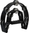 Bealuffe Double Row Handheld Tambourine Black