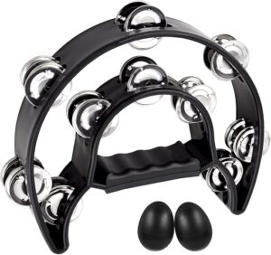 EASTROCK Double Row Tambourine, Metal Jingles