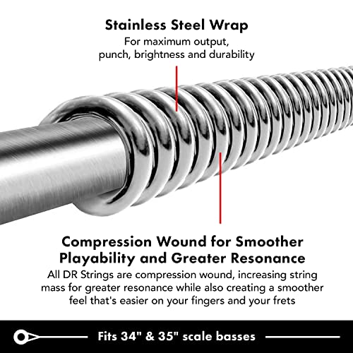 DR Strings Hi-Beams Stainless Steel 5-String Bass Strings - Image 3