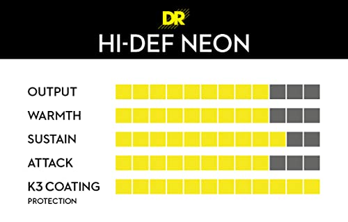 DR Strings Hi-Def Neon Bass Guitar Strings NYB-40 - Image 4