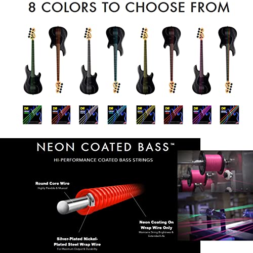 DR Strings Hi-Def Neon Bass Strings (NMCB5-45) - Image 4