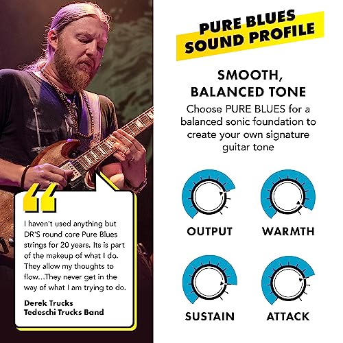 DR Strings Pure Blues Pure Nickel Round Core 9-42 - Image 4