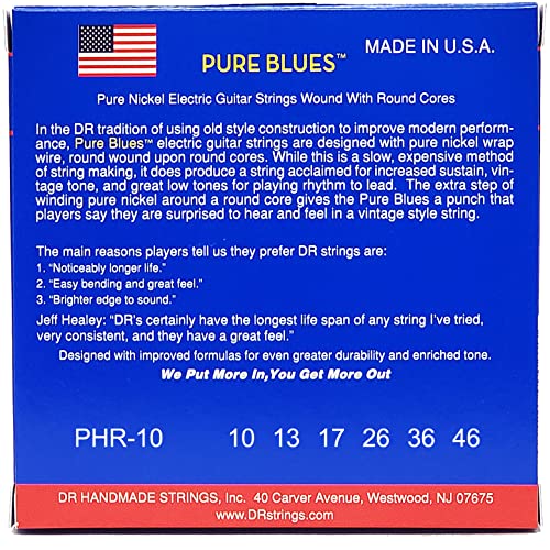DR Strings Pure Nickel Electric Guitar Strings, PHR-10-3PK - Image 3
