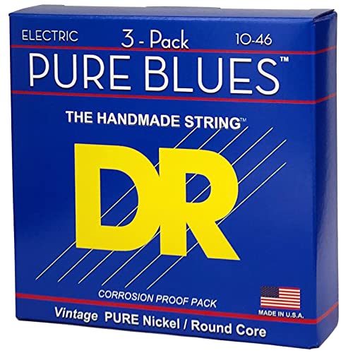 DR Strings Pure Nickel Electric Guitar Strings, PHR-10-3PK - Image 4