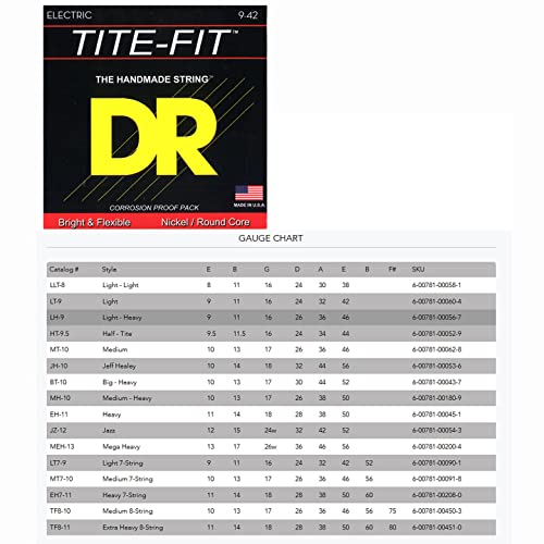 DR Strings Tite Fit Electric Round Core Strings 10-46 - Image 5