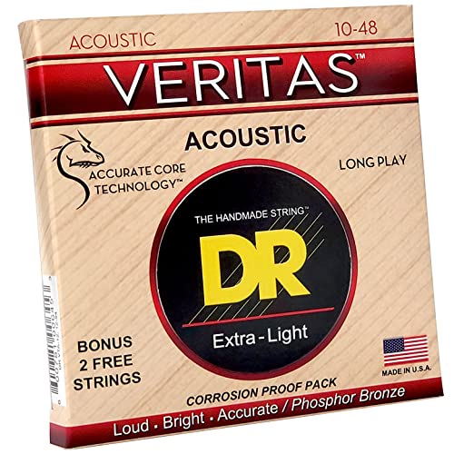 DR Strings Veritas Phosphor Bronze Acoustic Guitar Strings 10-48 - Image 2