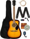 Fender Dreadnought Acoustic Guitar Sunburst Bundle