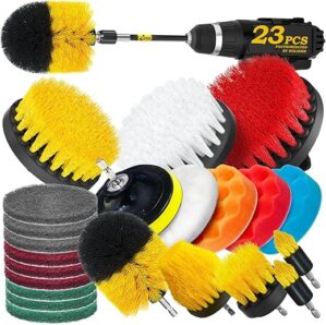Holikme Drill Brush Attachments Set, Scrub Pads