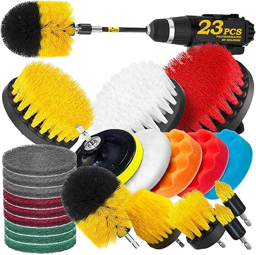 Holikme Drill Brush Attachments Set, Scrub Pads