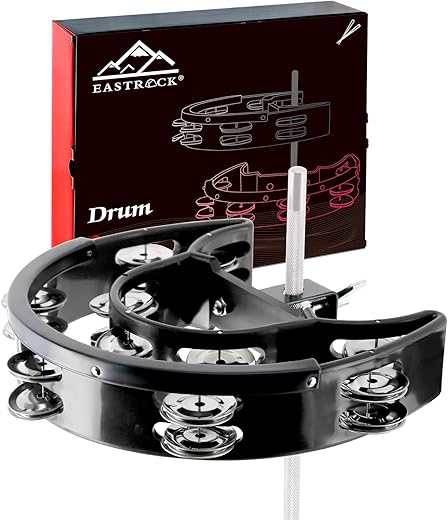 EASTROCK Drum Set Tambourine With Mounting Eye