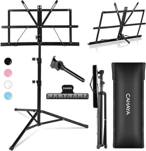 CAHAYA Dual Use Extra Stable Folding Music Stand