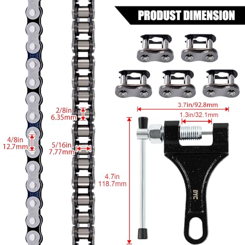 DYCTAHO Motorcycle Chain 132 Links With Breaker - Image 2
