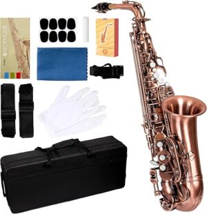 LOMUTY E Alto Saxophone Beginner Kit With Case