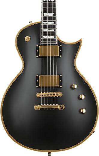 ESP E-II Eclipse Electric Guitar, Vintage Black