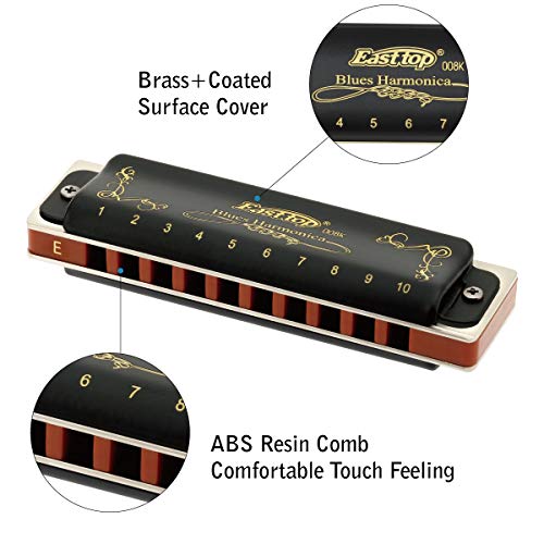 East top Diatonic Harmonica Key Of E 10 Holes 008K - Image 2