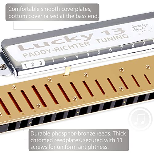 East top Lucky 13 Bass Plus Blues Harmonica - Image 3