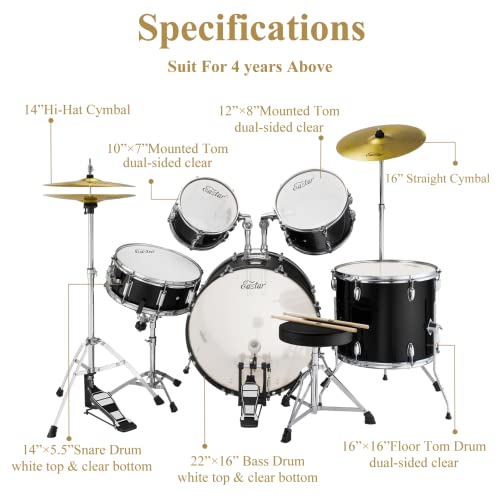 Eastar 22 Inch Full Size Drum Kit - Image 2