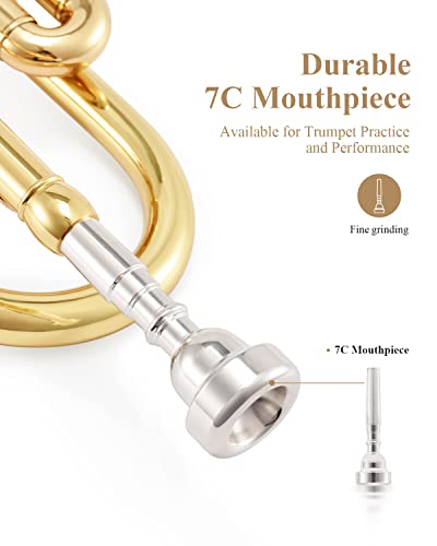 Eastar Bb Standard Trumpet Set, ETR-380, Golden - Image 5