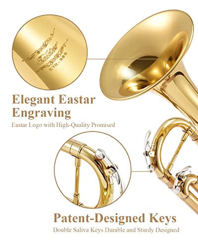Eastar Bb Standard Trumpet Set, ETR-380, Golden - Image 2