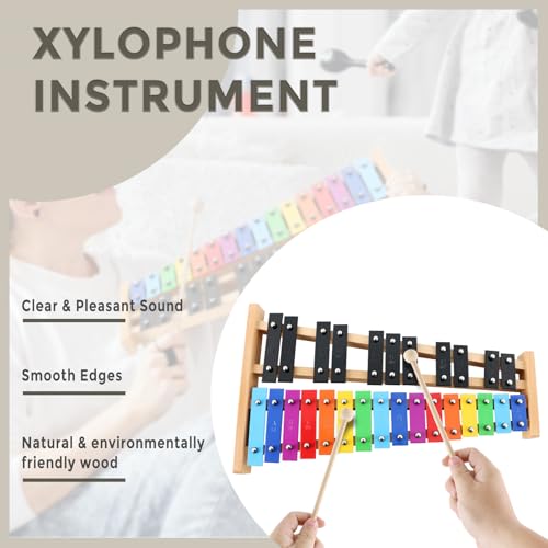 EASTROCK 27 Notes Glockenspiel Xylophone With Beaters - Image 5