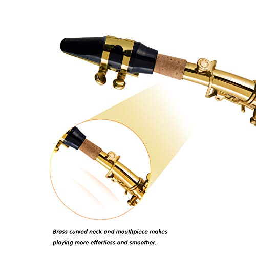 EASTROCK Bb Soprano Saxophone Straight Gold Lacquer - Image 4