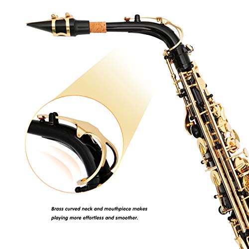 EASTROCK Black/Golden Alto Saxophone E Flat Sax Full Kit - Image 5