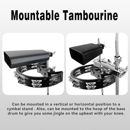 EASTROCK Drum Set Tambourine With Mounting Bolt - Image 4