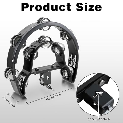 EASTROCK Drum Set Tambourine With Mounting Eye - Image 2