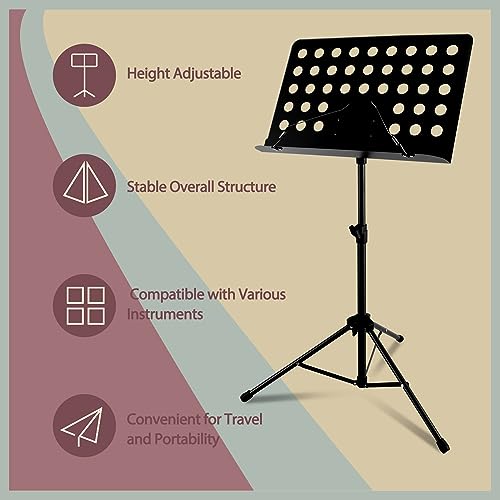 EASTROCK Metal Sheet Music Stand - High Stability Adjustable - Image 5