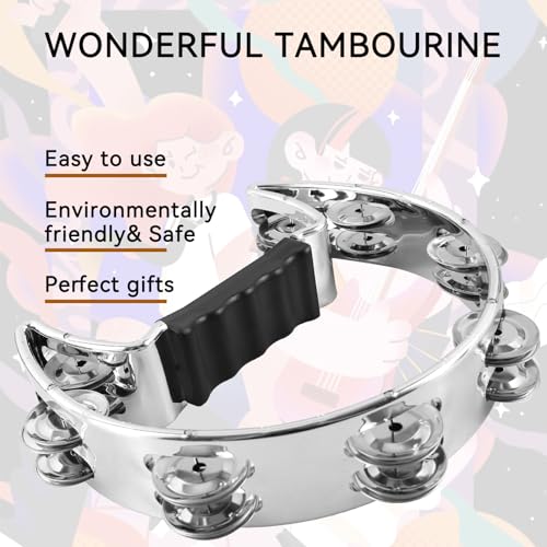 EASTROCK Tambourine Percussion Instrument With Egg Shakers - Image 3