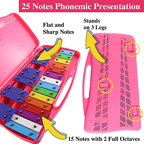 Eavnbaek 25 Notes Glockenspiel Xylophone For Kids - Image 3