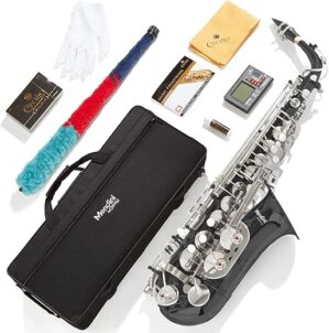 Mendini by Cecilio Eb Alto Saxophone - Case, Tuner, Mouthpiece