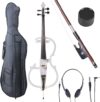 Cecilio Ebony Electric Silent Pearl White Cello 4/4
