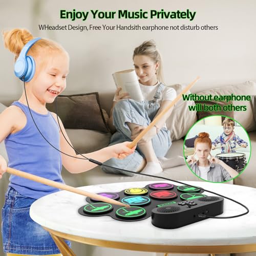 EKEMOND Electronic Drum Set, 9-Pads MIDI Practice - Image 4