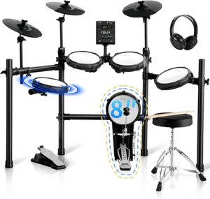 Fesley Electric Drum Set With Independent Kick