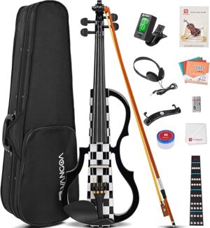 Vangoa Electric Violin Full Size Set, Maple