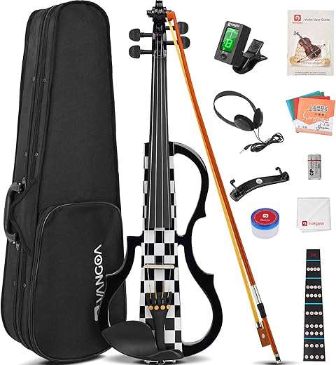 Vangoa Electric Violin Full Size Set, Maple