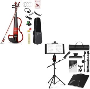 Vangoa Electric Violin Silent Set With Stand