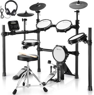 Vangoa Electronic Drum Kit With Quiet Mesh Pads