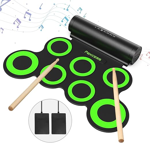 PAXCESS Electronic Drum Set, Roll Up Drum Kit