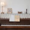 Bonny&Roen Elegant Embroidered Upright Piano Cover, Ivory