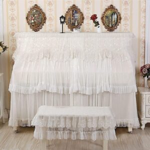 OBTLIAN Elegant Rose Embroidery Piano Cover 153 33 115cm