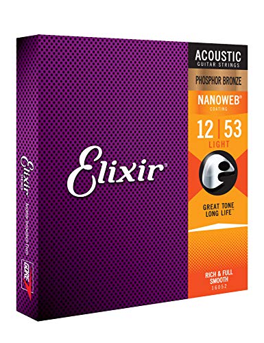 Elixir Acoustic Phosphor Bronze Nano Light 12-53 - Image 2