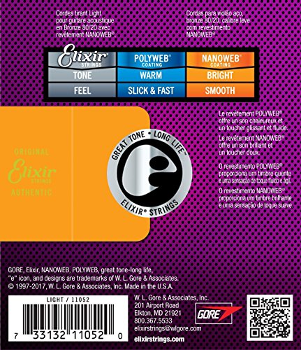 Elixir Nanoweb Acoustic Guitar Strings 11052 - Image 3