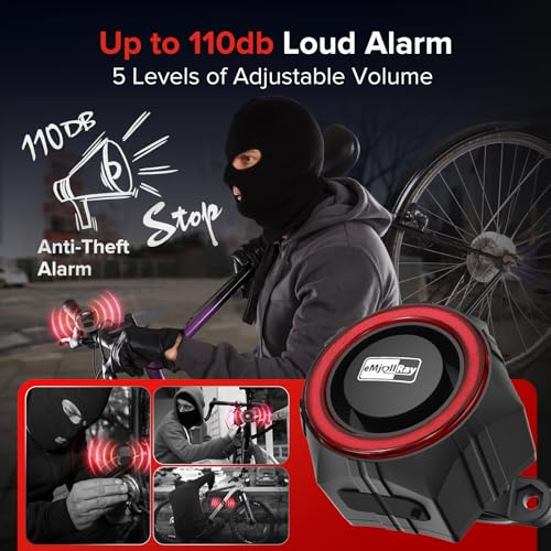 eMjollRay 110dB Loud Waterproof Wireless Bike Alarm - Image 2