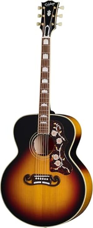 Epiphone Epiphone Inspired By Gibson Custom 1957 SJ-200 Jumbo Acoustic Electric, Vintage Sunburst With Hard Case