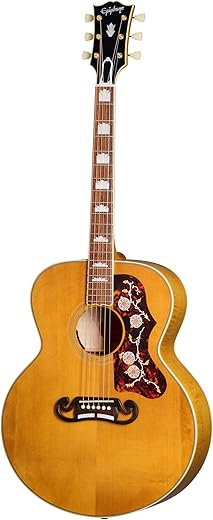 Epiphone Epiphone Inspired By Gibson Custom 1957 SJ-200 Jumbo Acoustic Electric, Antique Natural With Hard Case