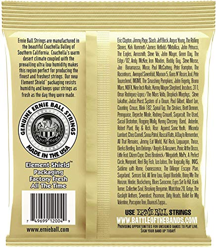 Ernie Ball Earthwood Light Acoustic Guitar Strings 11-52 - Image 3